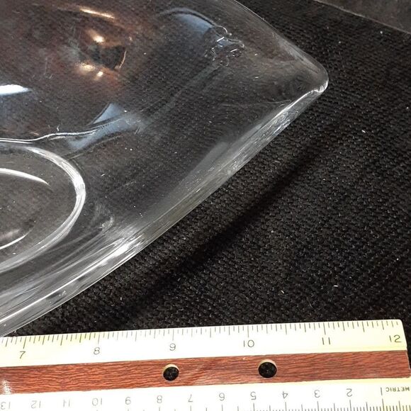 Vtg. Duncan Miller MCM clear glass Swan towel floral trinket bowl - Picture 4 of 14